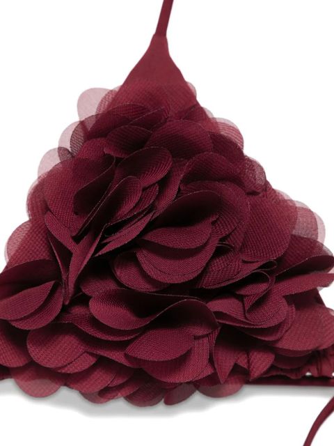 La Reveche Shayna flower-embellished bikini - Red - zdjęcie produktu nr 2