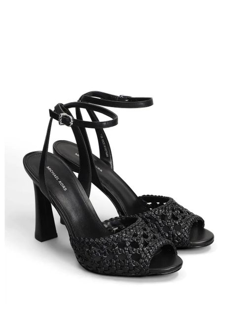 Michael Kors Rosie woven ankle-strap heeled sandals - Black - zdjęcie produktu nr 2