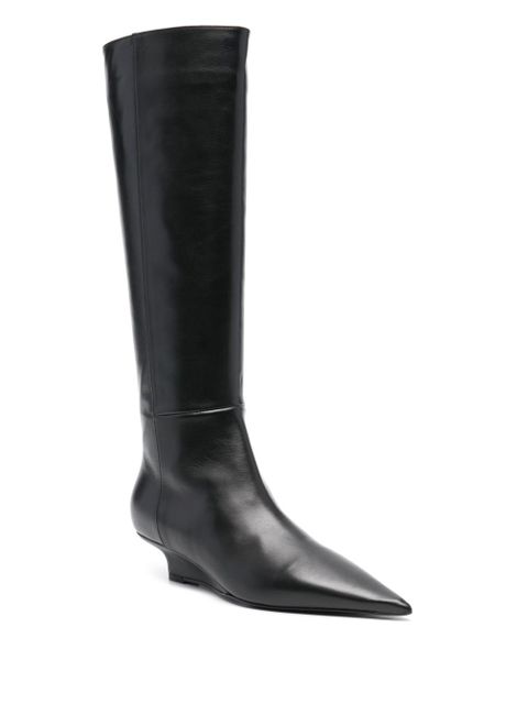 TOTEME 40mm leather knee boots - Black - zdjęcie produktu nr 2