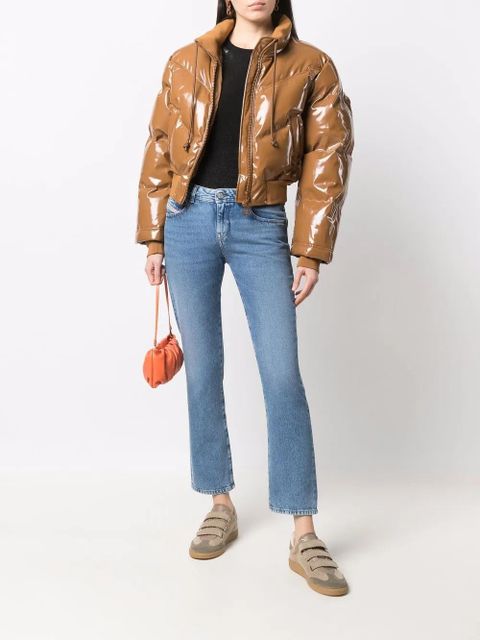 Diesel cropped puffer jacket - Brown - zdjęcie produktu nr 2