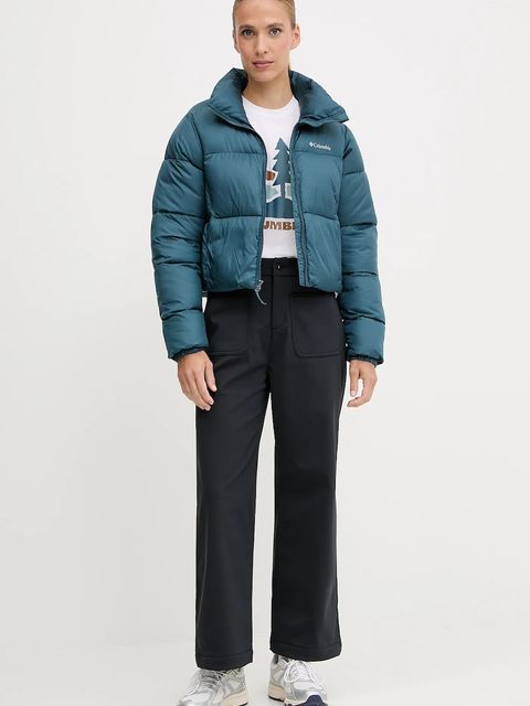 Columbia kurtka Puffect Colorblock kolor zielony zimowa 2088501