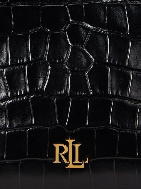 Lauren Ralph Lauren torebka skórzana kolor czarny 431980189