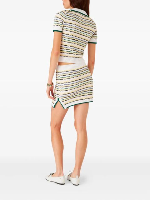 Casablanca striped knit skirt - White - zdjęcie produktu nr 2