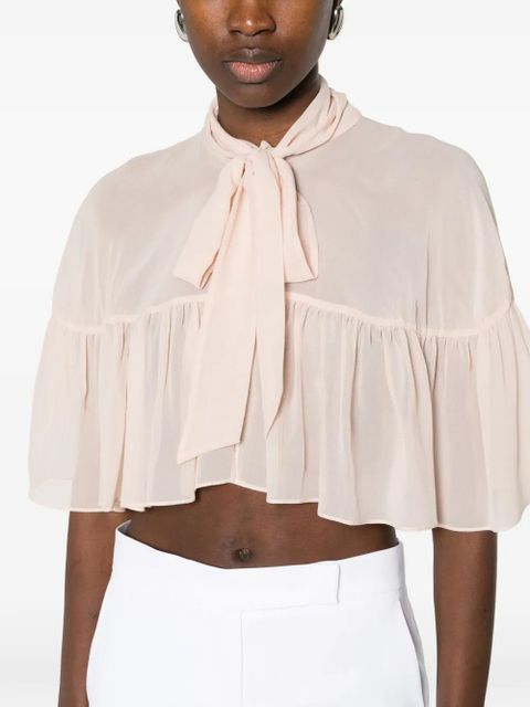 Max Mara tie cape blouse - Pink