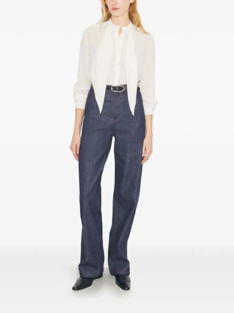 Tory Burch georgette bow blouse - Neutrals - zdjęcie produktu nr 2