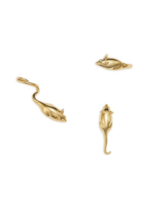 Tory Burch Mice earrings (set of three) - Gold - zdjęcie produktu nr 2