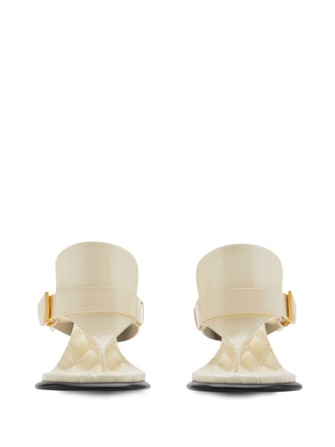 Burberry 100mm Bay leather mules - Neutrals