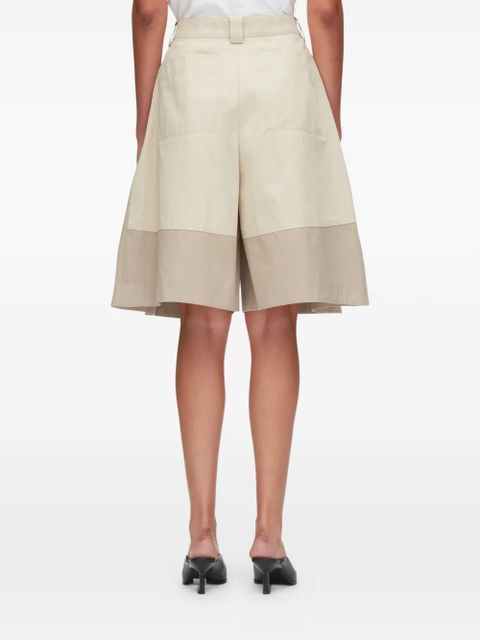 3.1 Phillip Lim pleated colour-block shorts - Neutrals