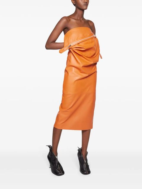 Acne Studios leather dress - Orange