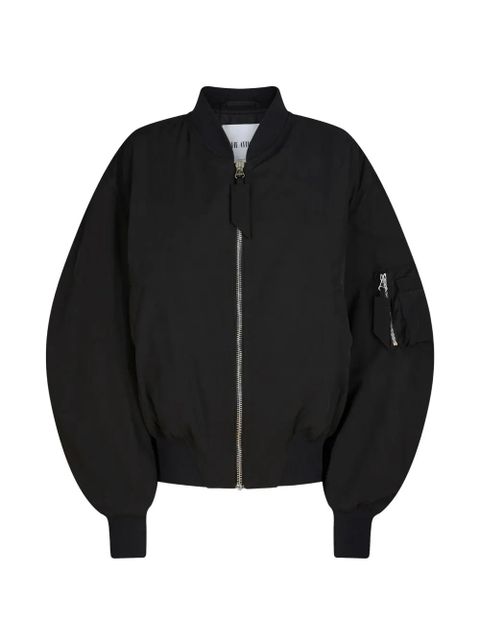 The Attico Anja zip-up bomber jacket - Black - zdjęcie produktu nr 1
