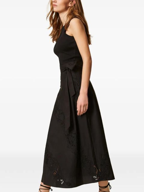 TWINSET lace belted midi skirt - Black - zdjęcie produktu nr 2