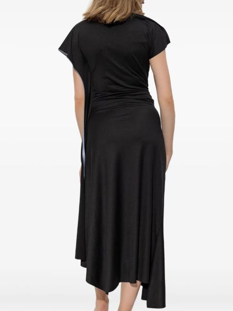 Victoria Beckham asymmetrical draped dress - Black - zdjęcie produktu nr 2