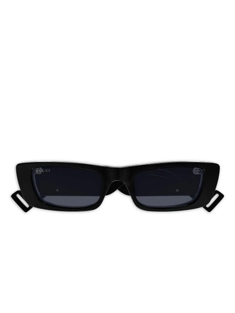 Gucci Eyewear rectangle logo sunglasses - Black - zdjęcie produktu nr 1