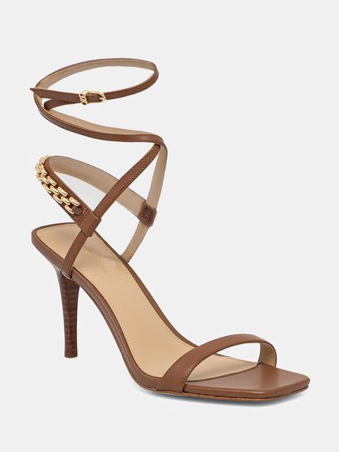 MICHAEL Michael Kors sandały na szpilce skórzane Marcia Heeled Sandal - zdjęcie produktu nr 1
