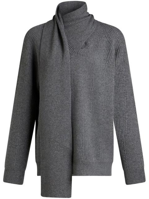 ETRO cashmere scarf sweater - Grey - zdjęcie produktu nr 1