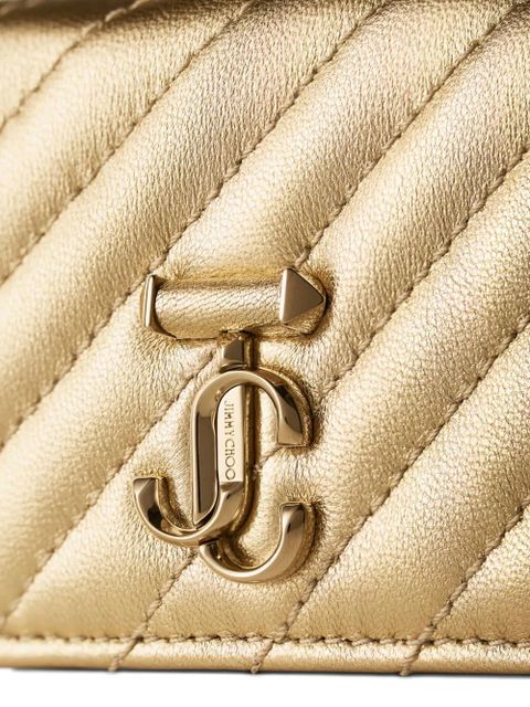 Jimmy Choo Curve Nello quilted wallet - Gold