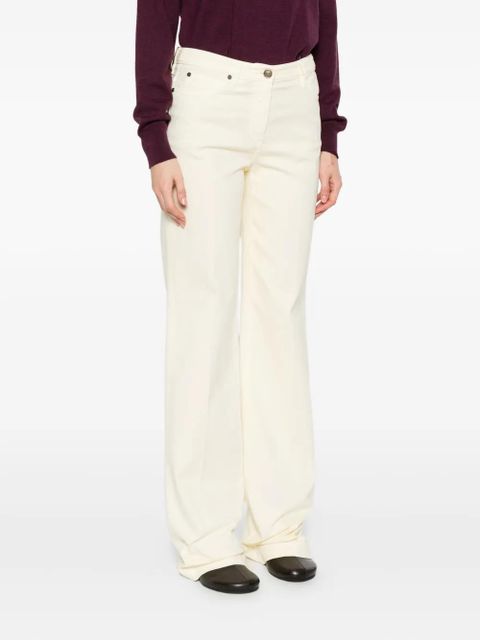ETRO embroidered-detail five-pocket design jeans - Neutrals