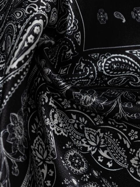 Answear.LAB apaszka jedwabna damska kolor czarny wzorzysta - zdjęcie produktu nr 2