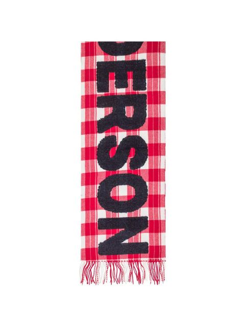 JW Anderson checked scarf - Red - zdjęcie produktu nr 1