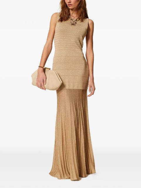 TWINSET crew-neck maxi dress - Neutrals - zdjęcie produktu nr 2