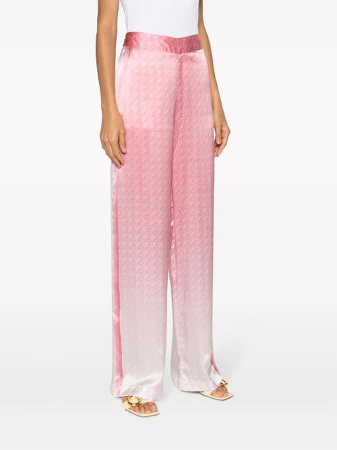 Casablanca Morning City View silk trousers - Pink