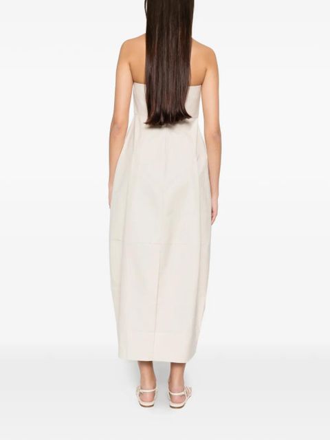 St. Agni pleated cocoon dress - Neutrals