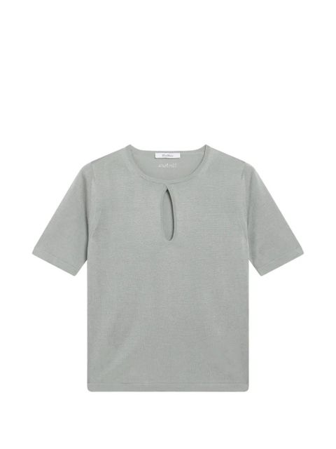 Max Mara keyhole-detail T-shirt - Green - zdjęcie produktu nr 1
