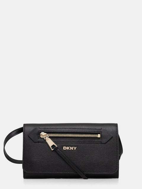 Dkny torebka skórzana kolor czarny R52E3K47 - zdjęcie produktu nr 1