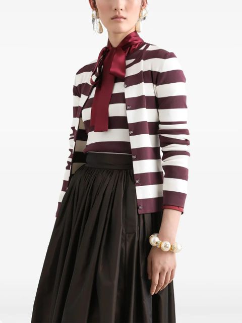 Dolce & Gabbana striped cardigan - White