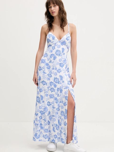 Hollister Co. sukienka kolor niebieski maxi rozkloszowana KI359-5028 - zdjęcie produktu nr 1