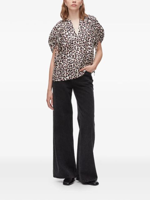 3.1 Phillip Lim animal print V-neck top - Neutrals - zdjęcie produktu nr 2