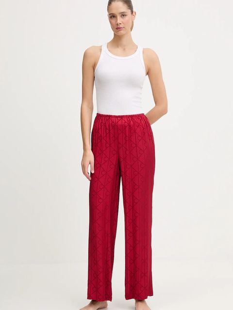Calvin Klein Underwear spodnie piżamowe damska kolor czerwony LV00QS7536