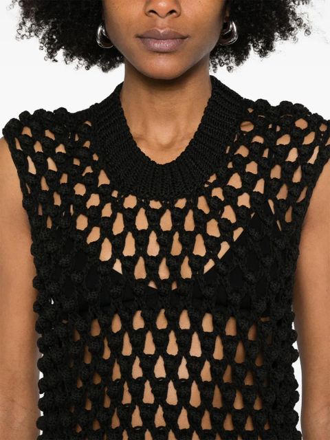 Jil Sander crochet midi dress - Black - zdjęcie produktu nr 2