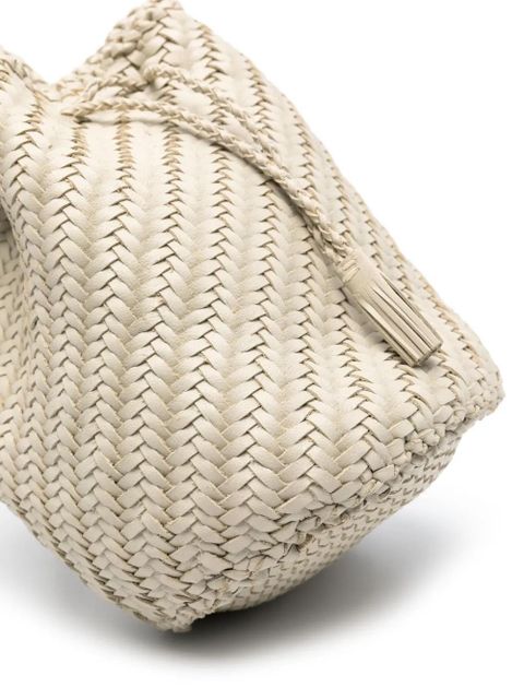 DRAGON DIFFUSION Pompom Double Jump leather bag - Neutrals