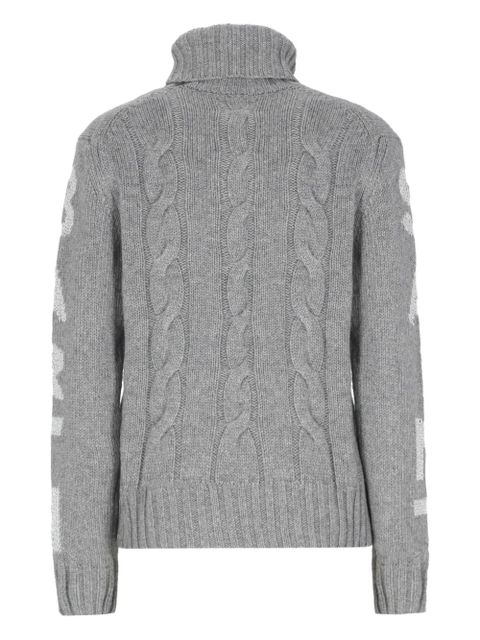 MC2 Saint Barth cable-knit intarsia-sleeves sweater - Grey - zdjęcie produktu nr 2