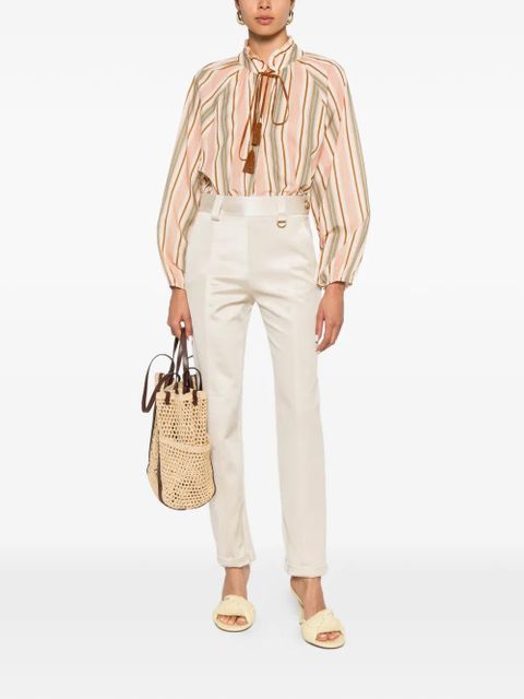 Chloé satin-finish D-ring trousers - Neutrals - zdjęcie produktu nr 2