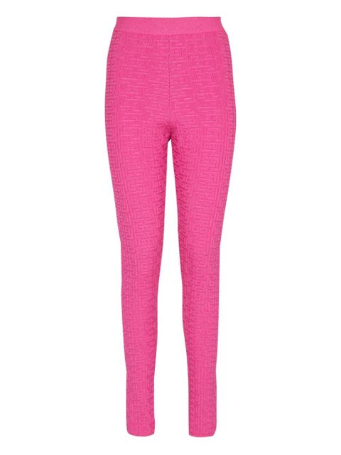 Balmain monogram-pattern leggings - Pink - zdjęcie produktu nr 1
