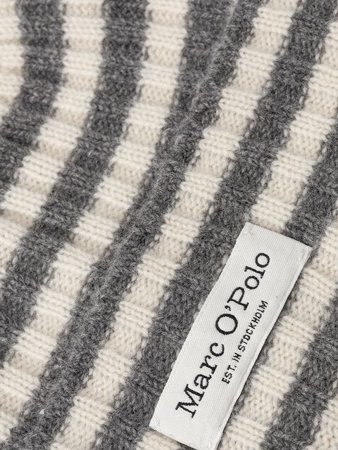 Marc O'Polo czapka wełniana kolor beżowy 600605401005 - zdjęcie produktu nr 2