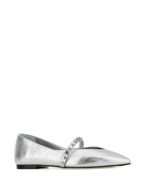 Alexander McQueen leather studded ballerina shoes - Silver - zdjęcie produktu nr 2