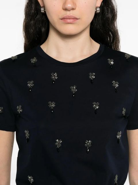 Max Mara embellished short-sleeved T-shirt - Blue