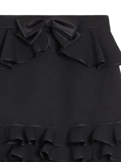 Valentino Garavani short crepe couture skirt - Black