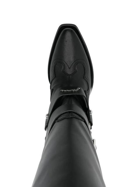 GANNI embroidered boots - Black