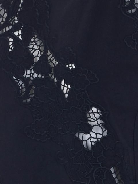 TWINSET sangallo floral-embroidered T-shirt - Blue