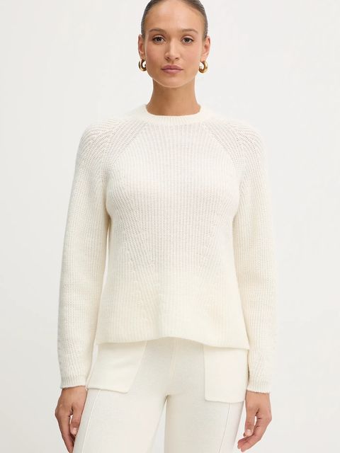 Twinset sweter z dodatkiem alpaki damski kolor beżowy 252TT3060 - zdjęcie produktu nr 1