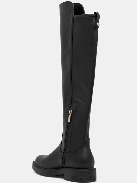 Guess kozaki FYZA damskie kolor czarny na płaskim obcasie FLFFYZ ELE11