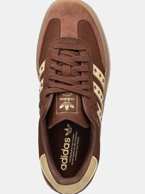 adidas Originals sneakersy skórzane Sambae W damskie kolor brązowy JS3958