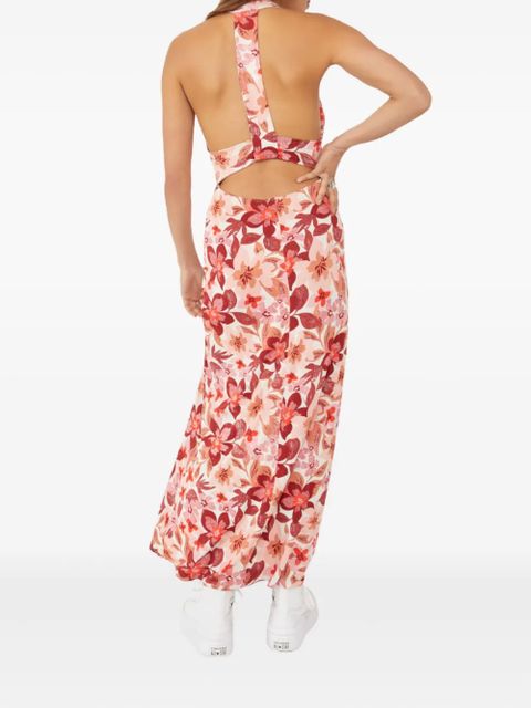 Free People floral-print midi dress - Red