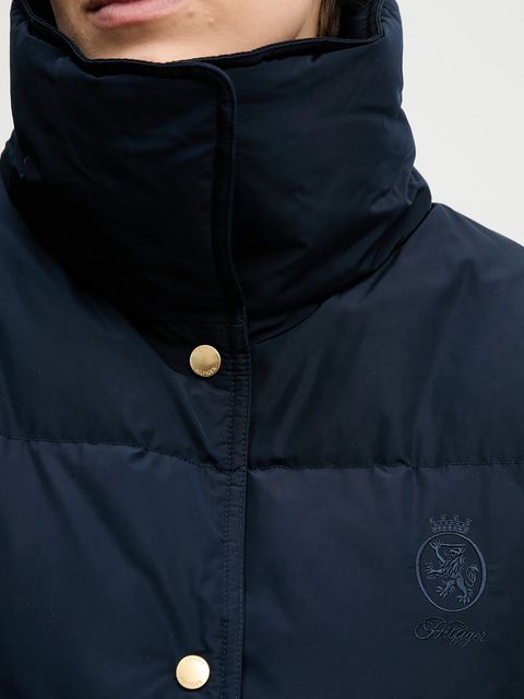 Tommy Hilfiger kurtka puchowa kolor granatowy zimowa oversize WW0WW47294