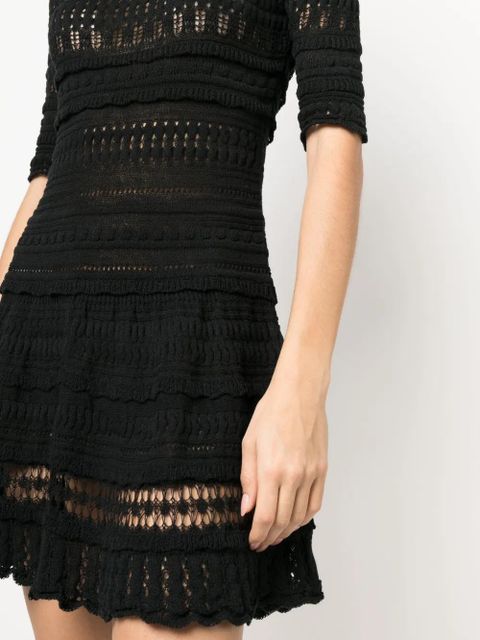 MARANT ÉTOILE knitted cotton mini dress - Black