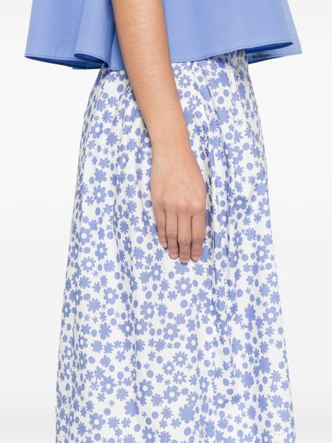 Marni poplin midi skirt - White